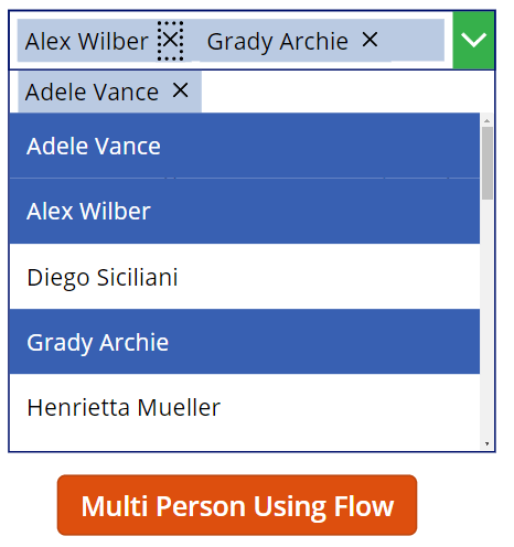 PowerApps Update MultiPerson field in SharePoint through