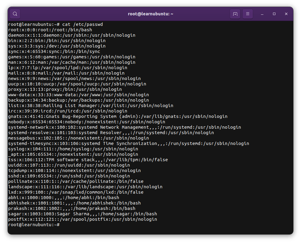 How to List Users in Ubuntu Command Line