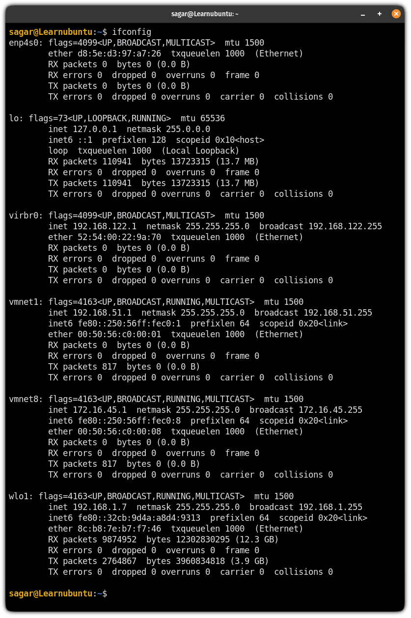 How to List Network Interfaces in Ubuntu