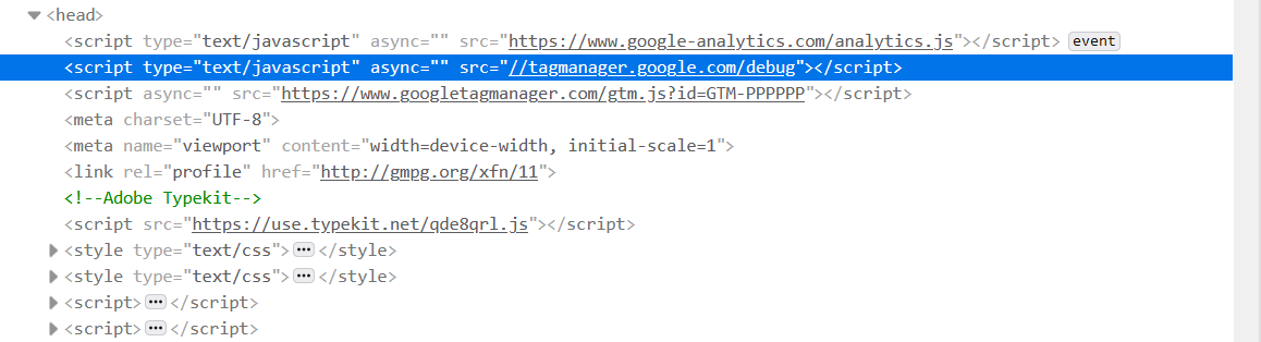 Google Tag Manager Debug URL