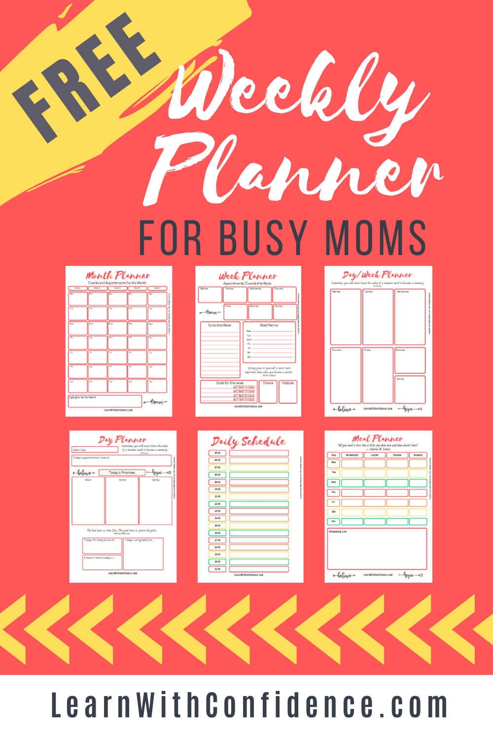 FREE Weekly Planner for Busy Moms