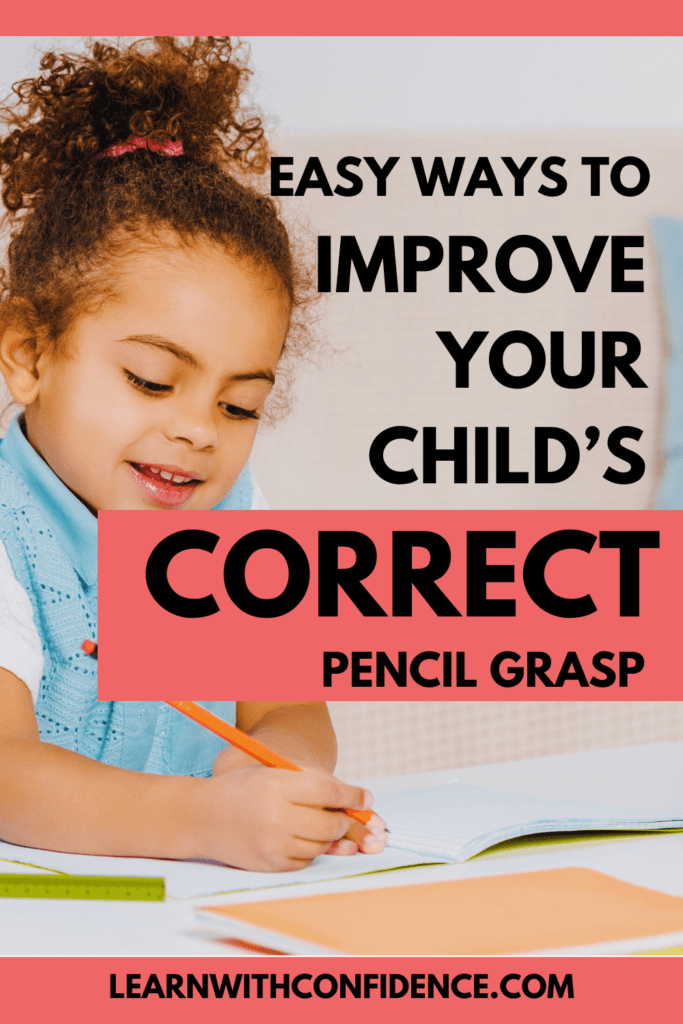 Develop your preschool child's correct tripod pencil grasp