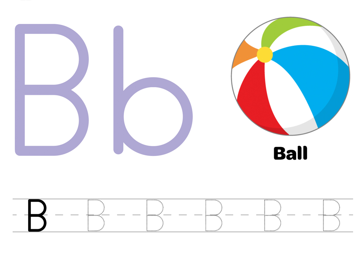 Print and Write the letter B Learn with Zakaria تعلم مع زكريا