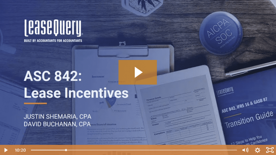 inar ASC 842 Lease Incentives