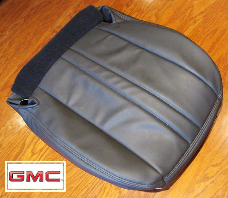 19972002 GMC Savana Van Replacement Vinyl Seat Cover Passenger Side Bottom, Dark Gray