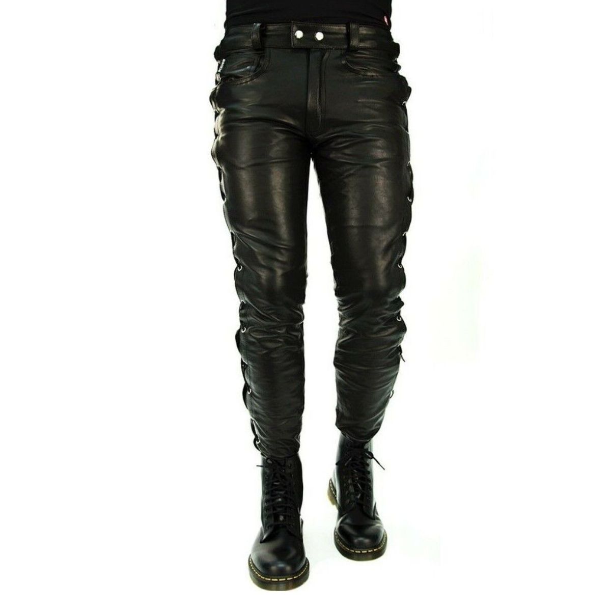 Mens Leather Pants Black