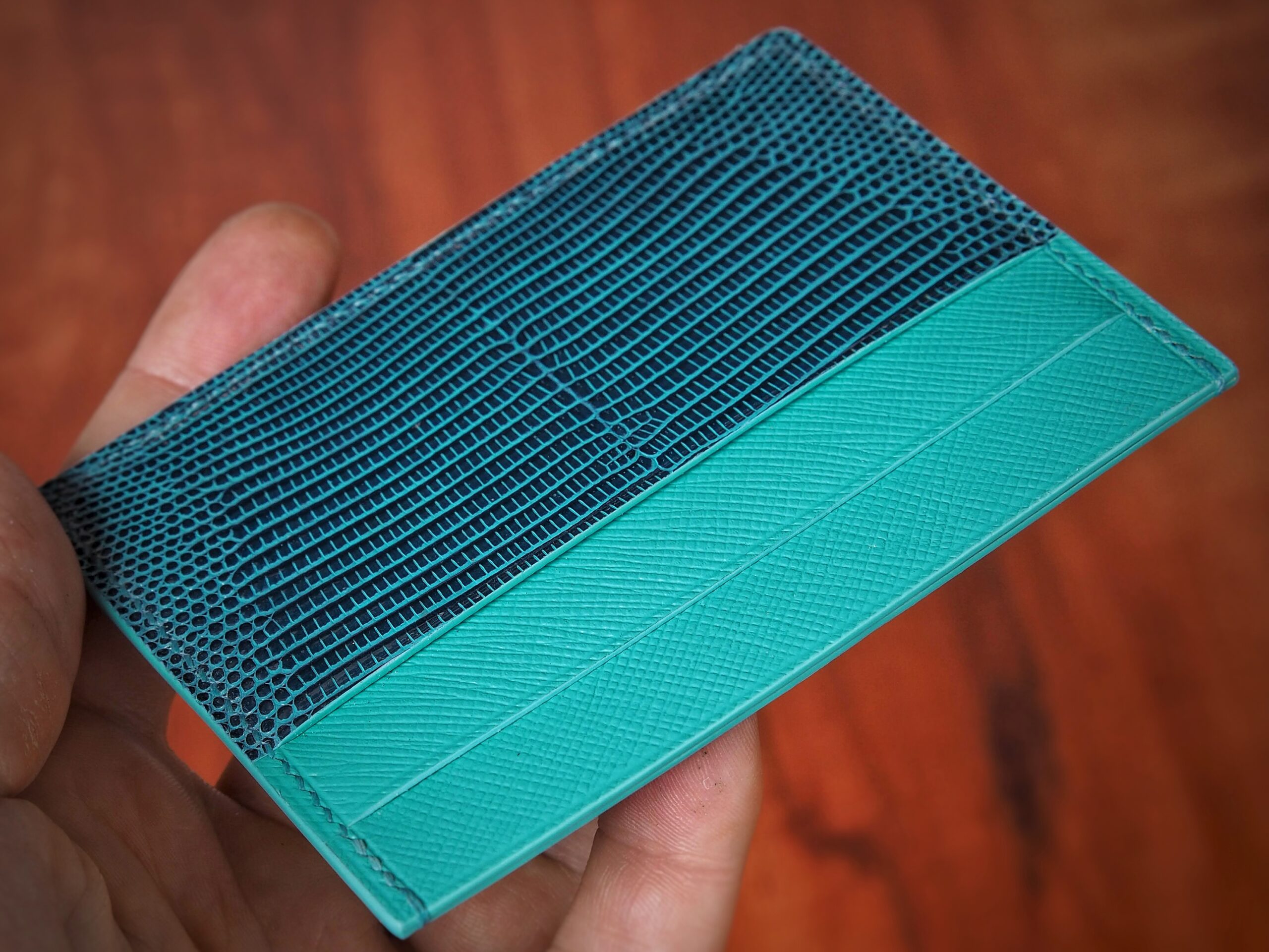 Minimalist Wallet Tiffany Blue Saffiano LEATHERBOUND