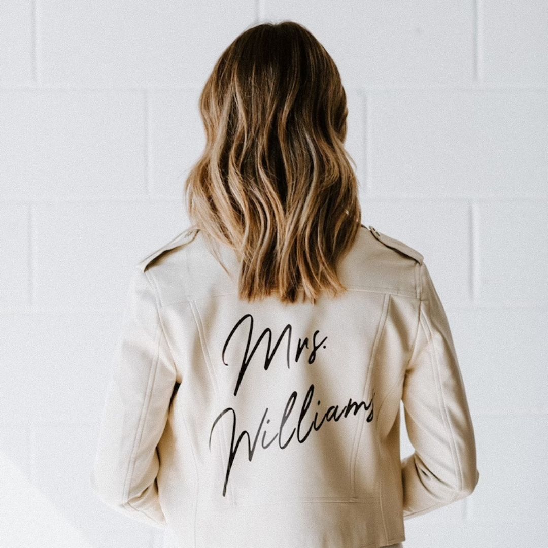 Mrs Leather Jacket Wedding Leather Jacket Free Ship