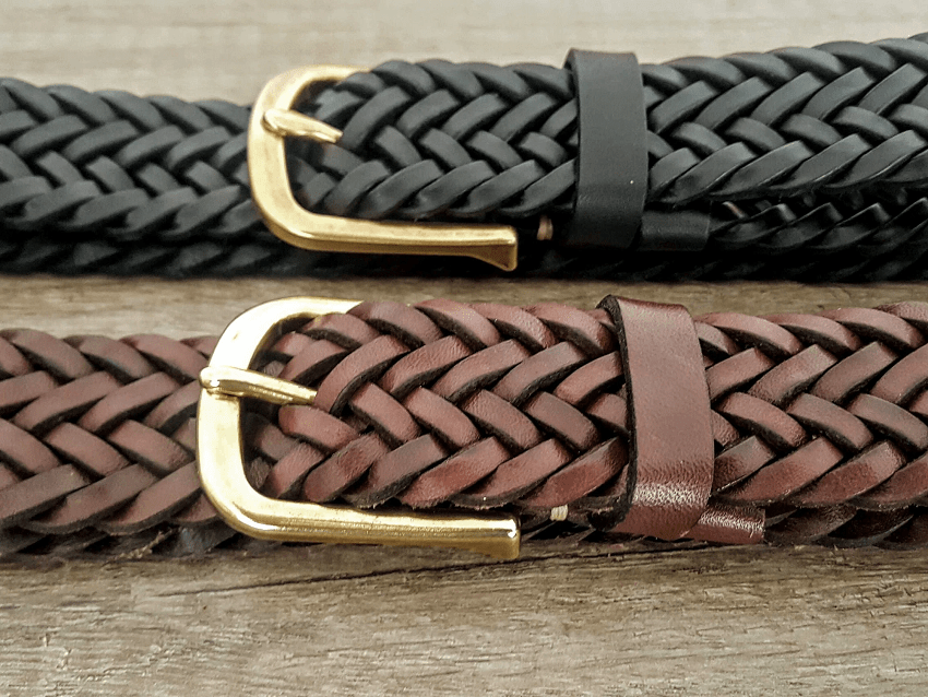 Braided leather belt, a quality element of style 1