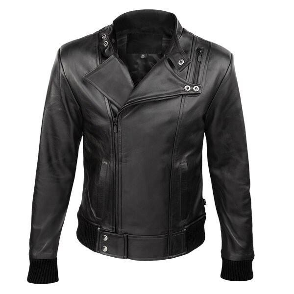 Black Leather Bomber Jacket for Men Leatheriza