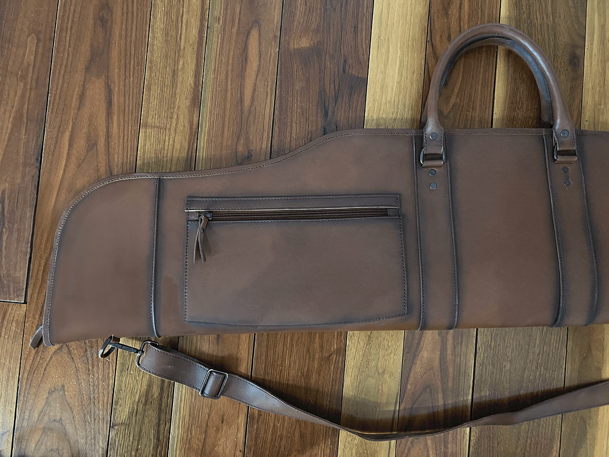 High Scoped Leather Rifle Case Leatherlink