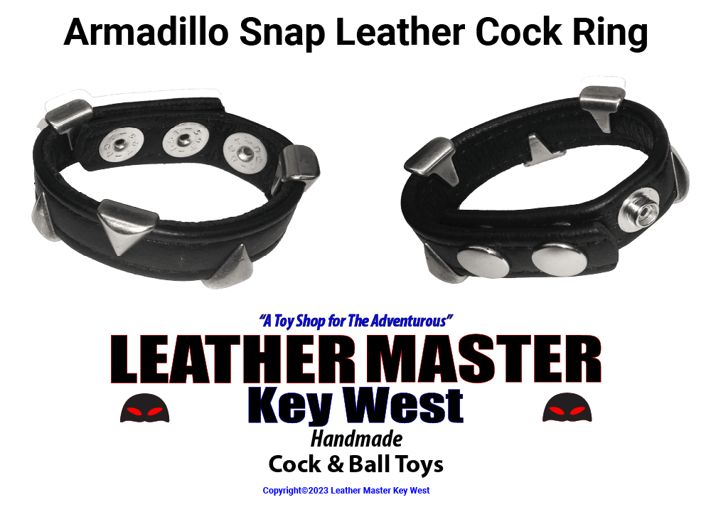 Armadillo Snap Leather Cock Ring Leather Master Key West