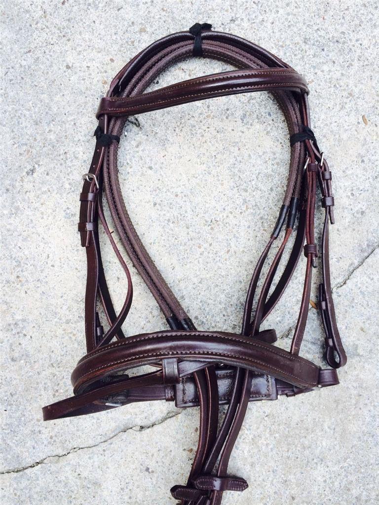 Leather Anatomical Bridle Premium Brown Leather Smith