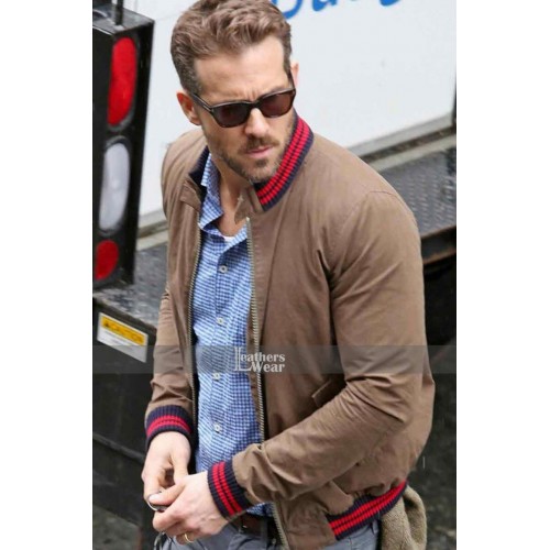 Ryan Reynolds Brown Bomber Jacket