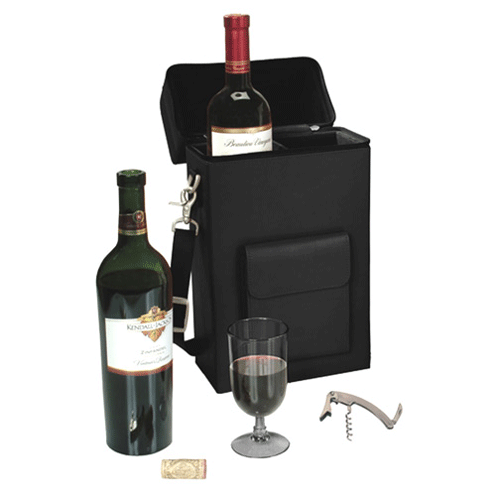 Leather Wine Case, Leather Wine Carrying Case, Double Wine Carrier