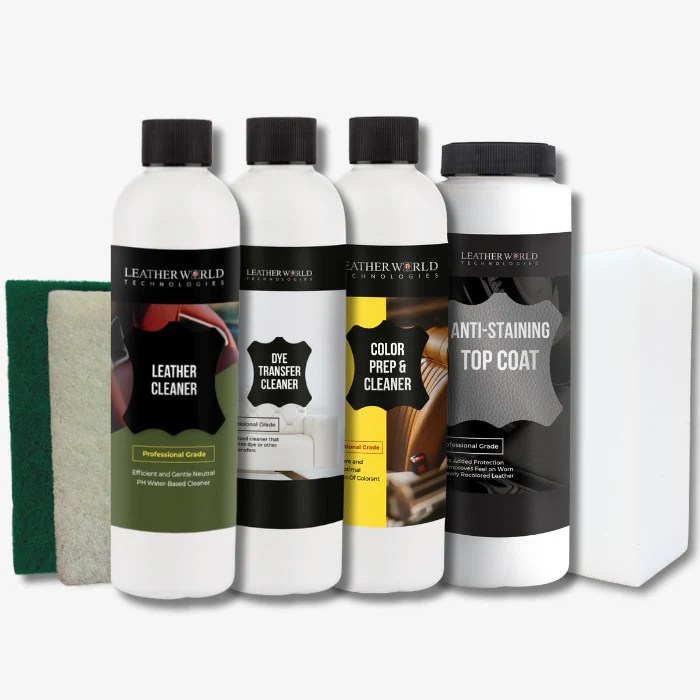 Leather Vinyl Ink Removal and Dye Transfer Cleaning & Protection Kit
