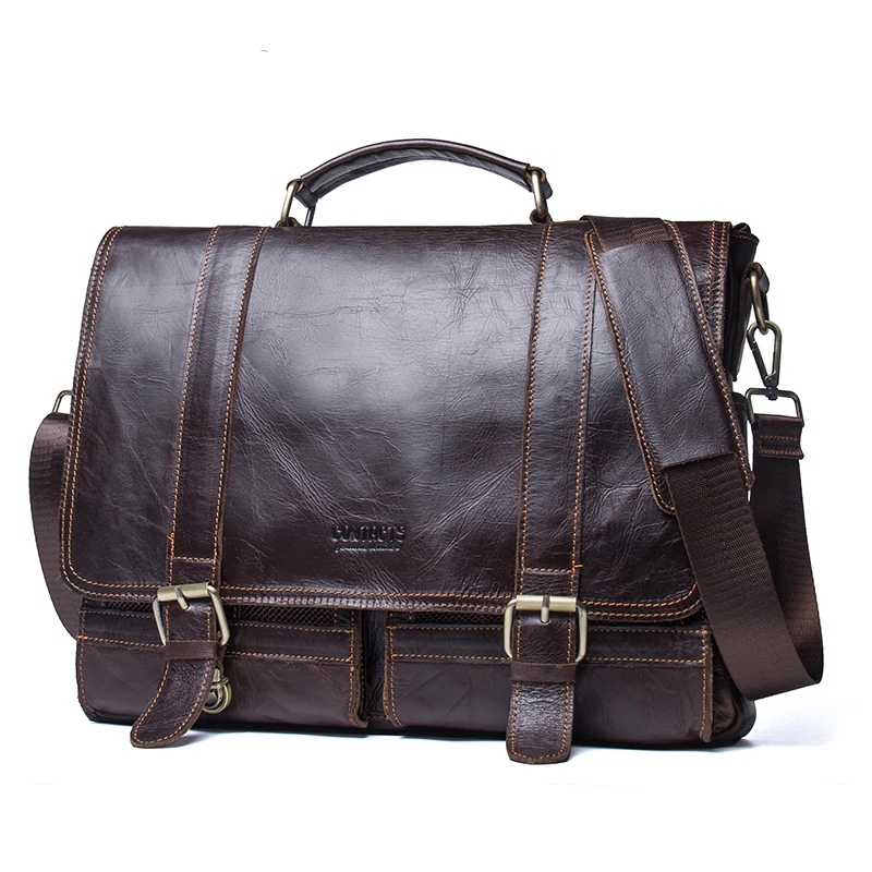 Premium Genuine Leather Business Briefcase for Men Leatherya