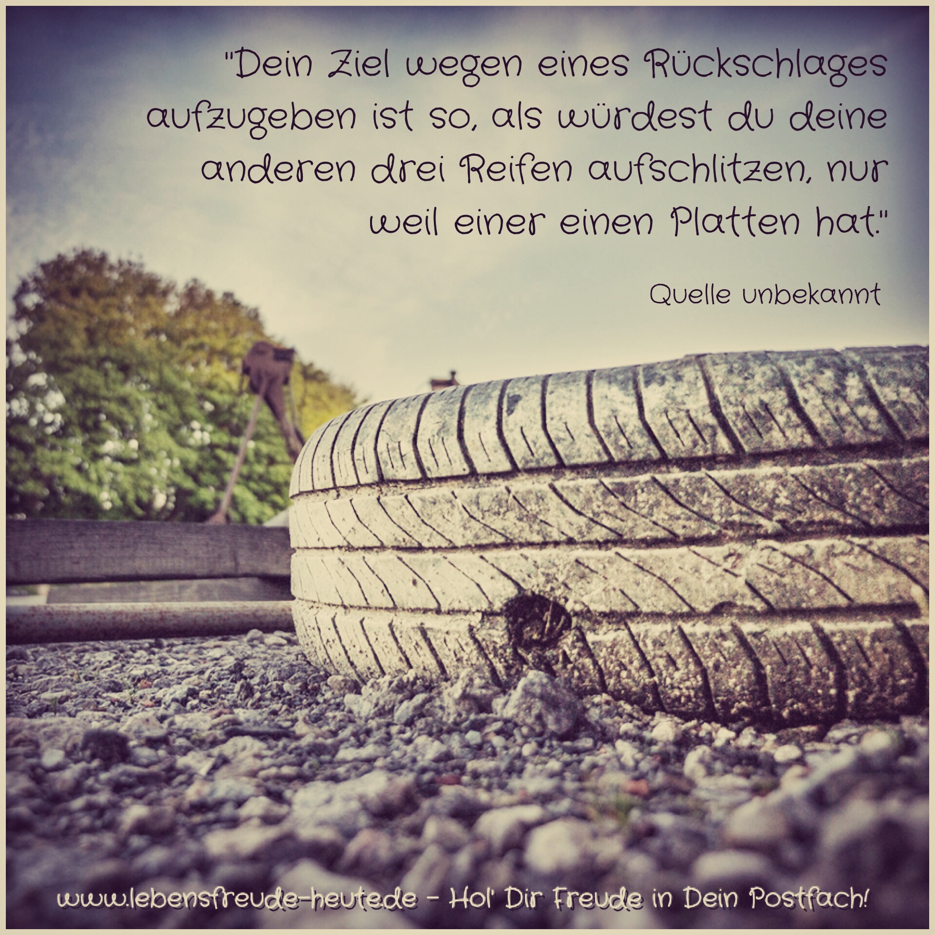 Auf der Zielgeraden (Grußkarte/Zitat) lebensfreudeheute.de