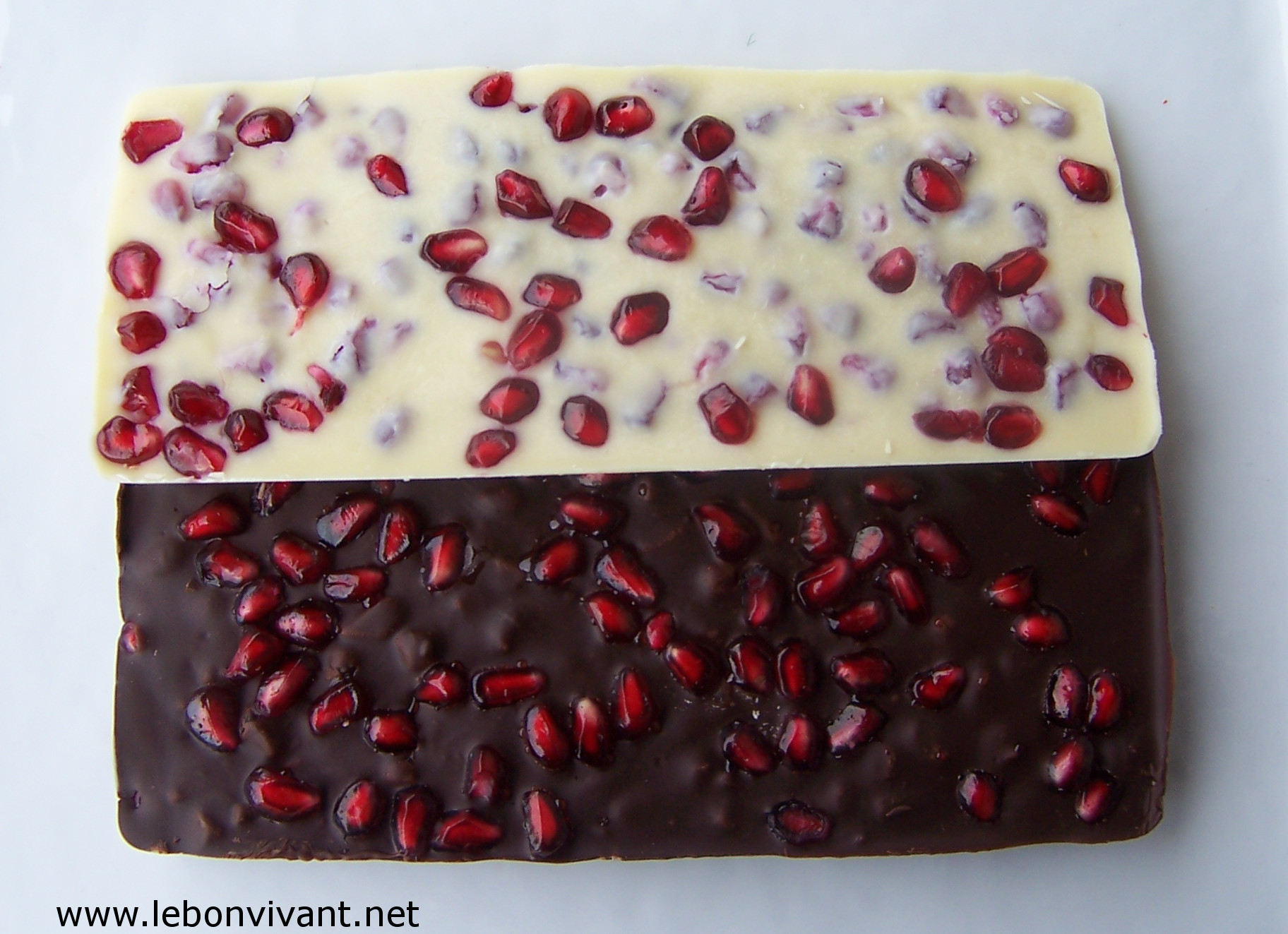 Schokolade mit Granatapfel Chocolate con granada