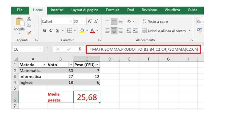 Tutoriel Excel pour statistiques Moyenne pondérée sur Excel