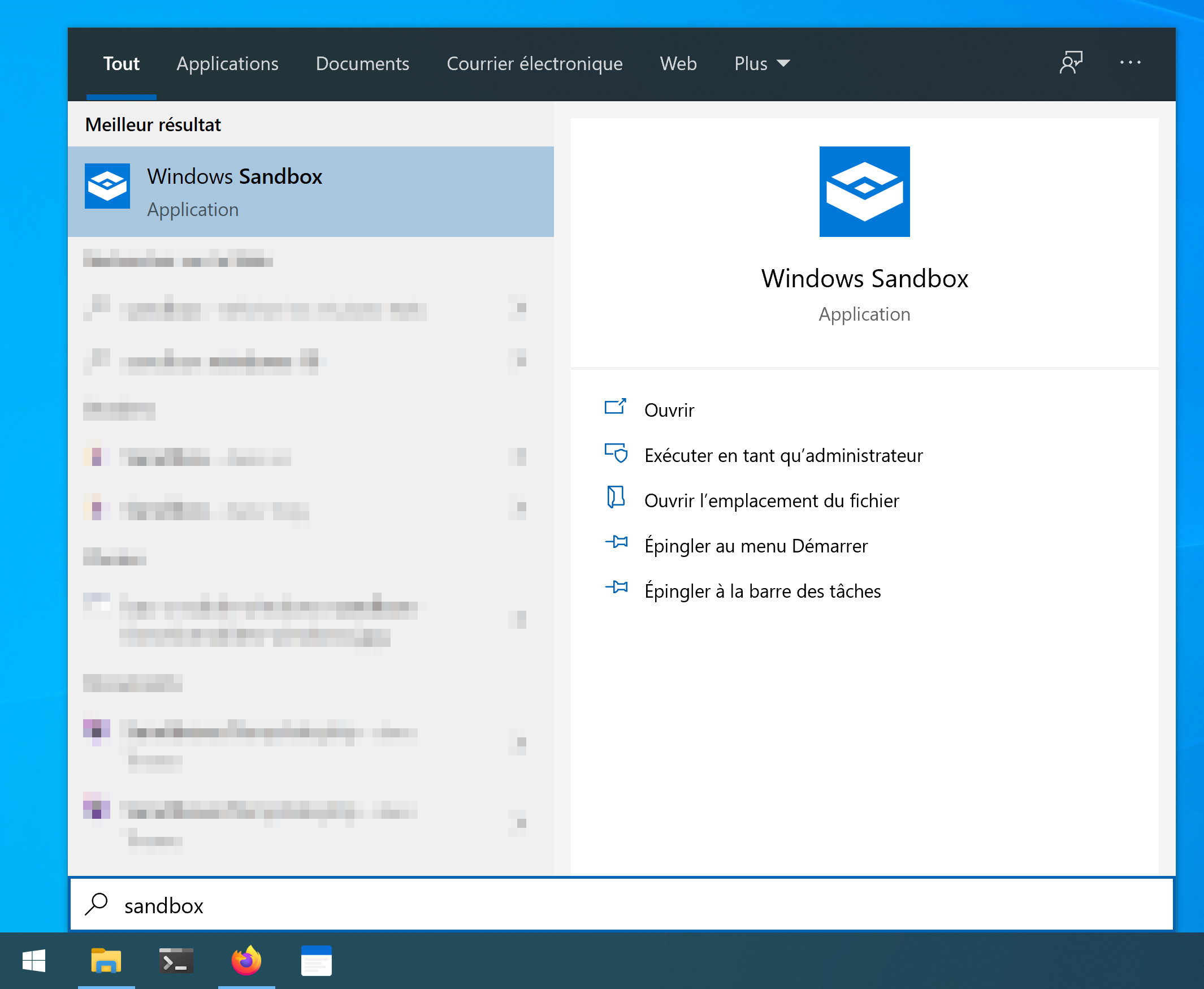 Windows Sandbox comment utiliser le bac à sable de Windows 10 ? Le