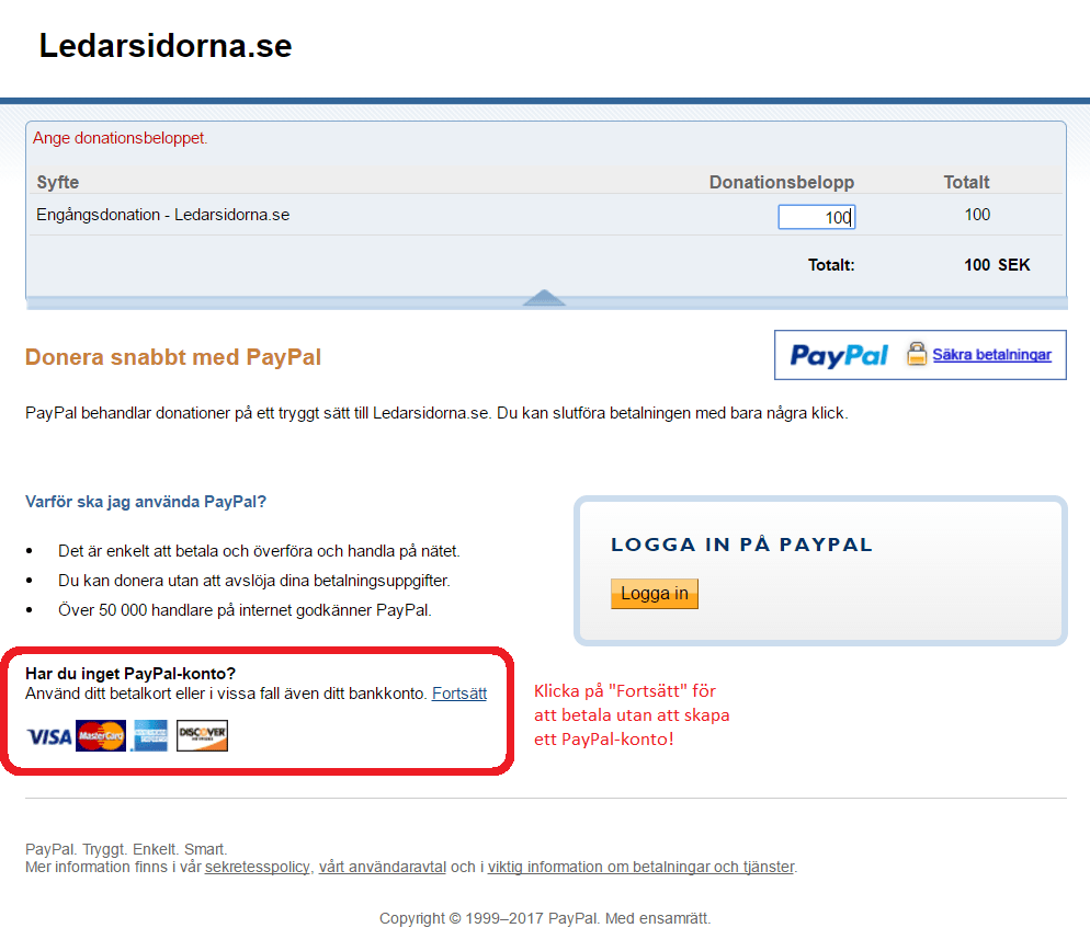 Donationer Vanliga frågor Ledarsidorna.se
