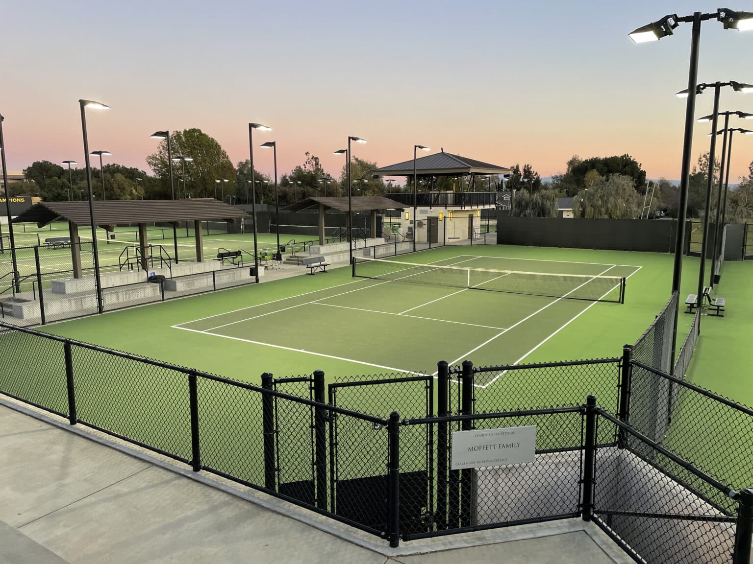 Lighting standards and lighting design for tennis courts LED