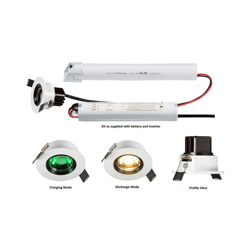 3W LED Emergency Downlight NonMaintained LED Emergency Products UK