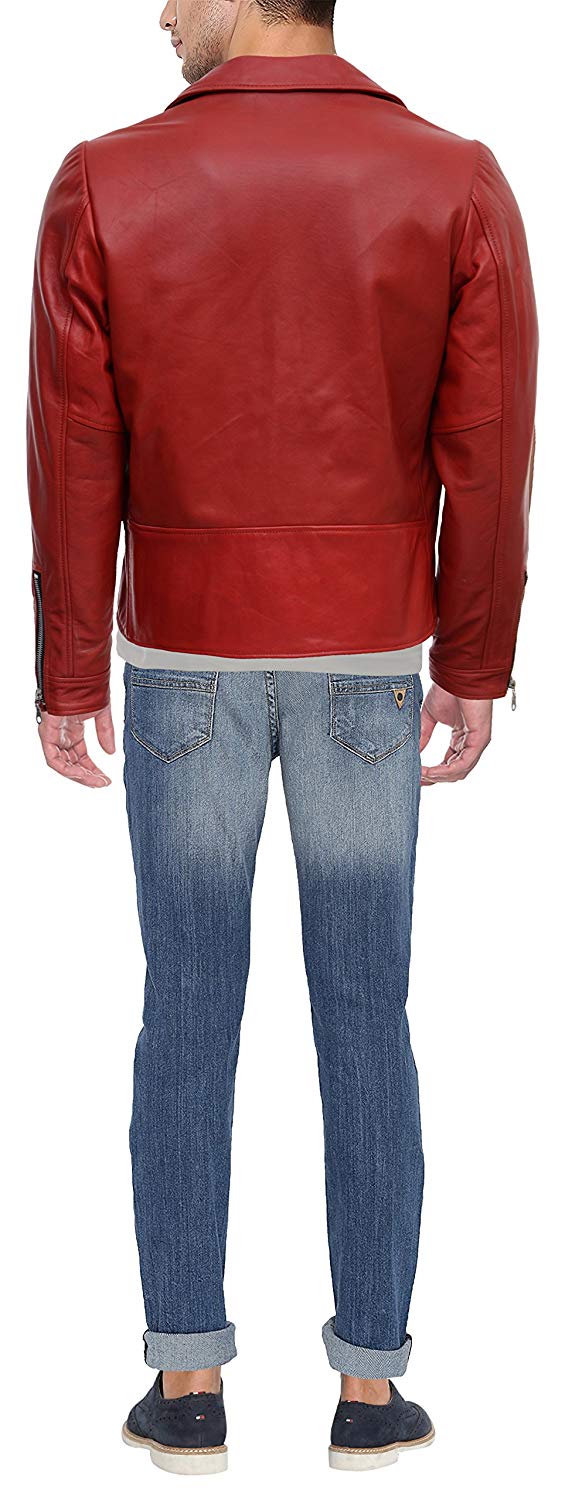 Pure Leather Jacket Red at affordable wholesale bulk price discounted rate