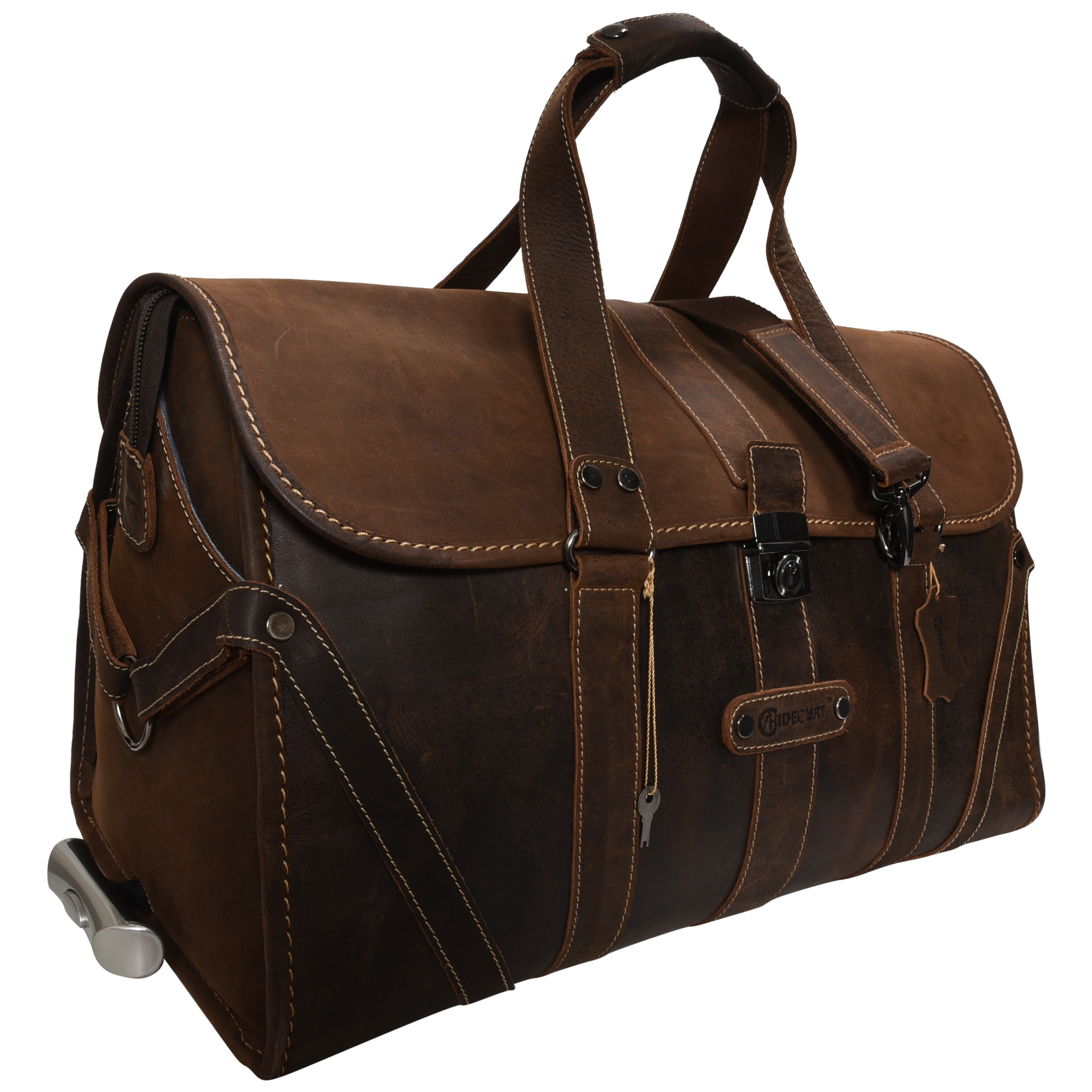 Pure Leather Trolley Bag at affordable wholesale bulk price discounted rate