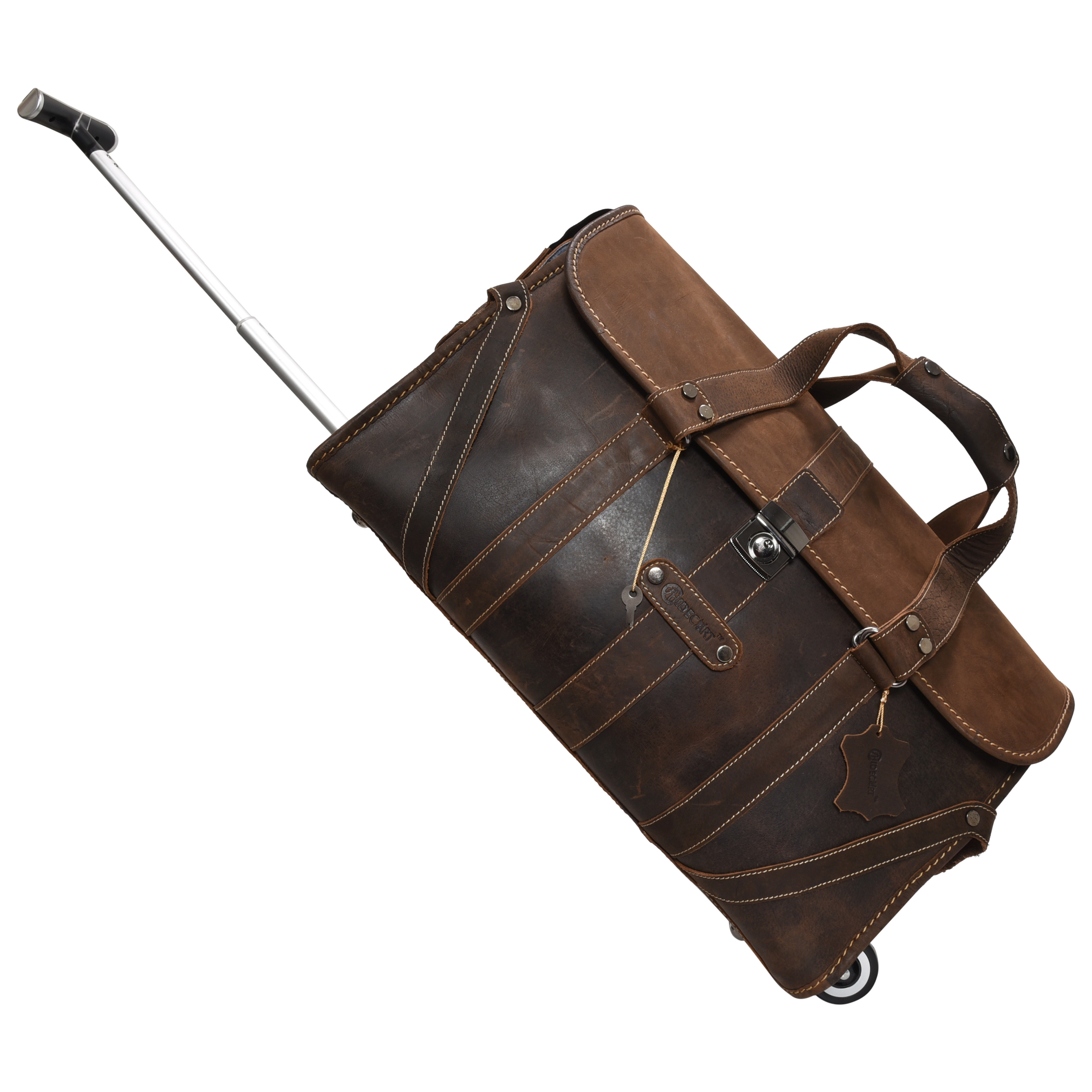 Pure Leather Trolley Bag at affordable wholesale bulk price discounted rate