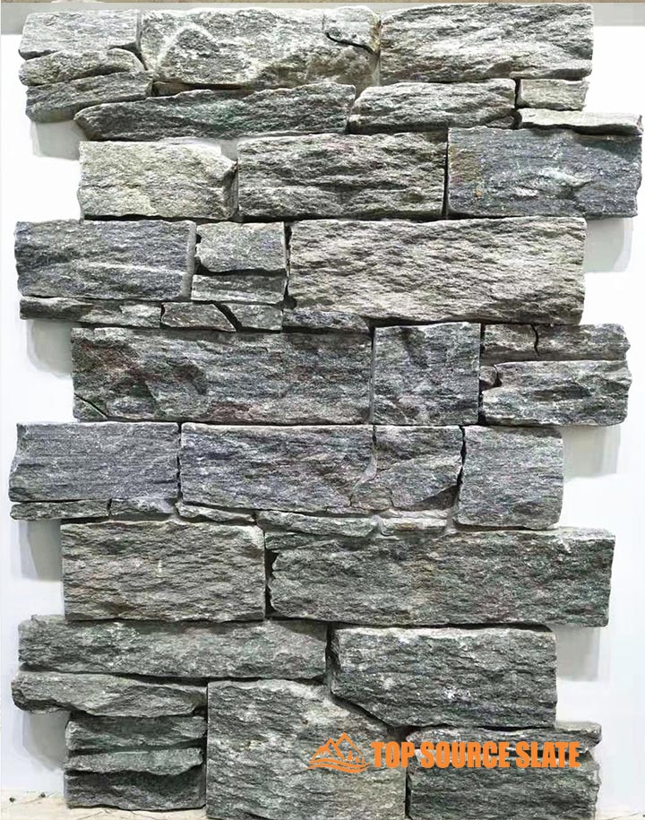 Green quartz natural stone cladding panels Top Source Slate