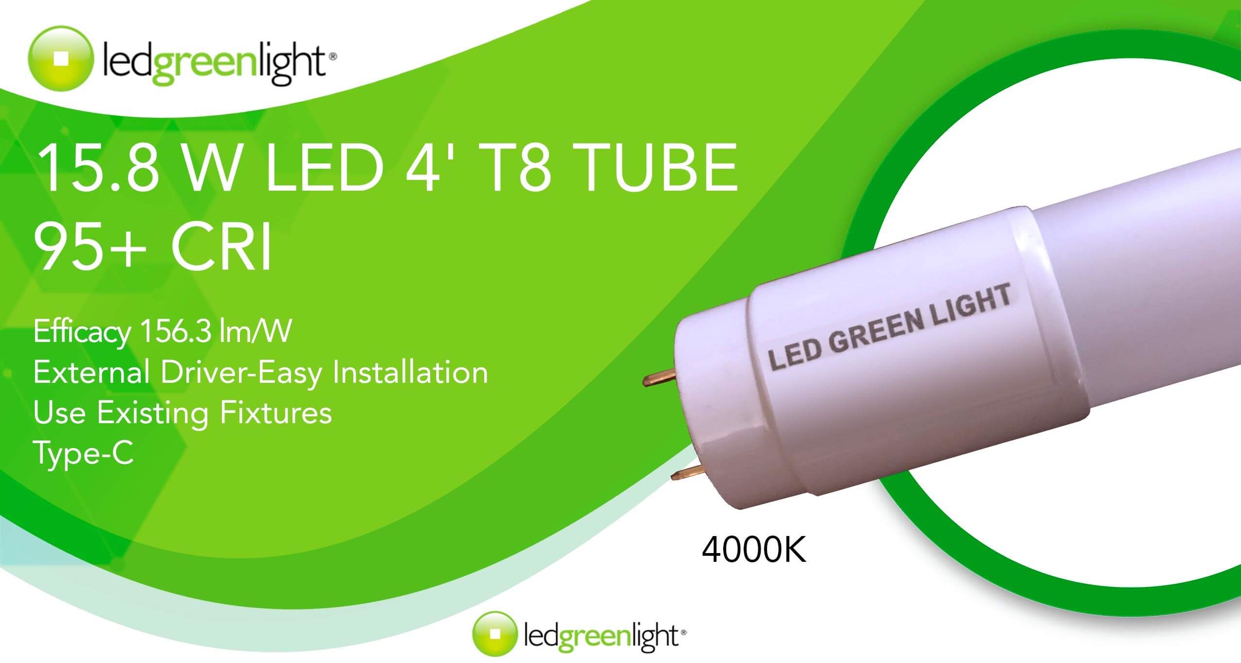 T8 Tube 4 FT - LED GREEN Light International