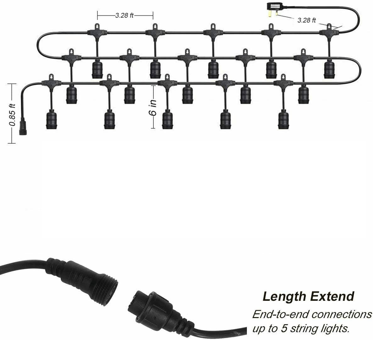 Commercial Outdoor Festoon Lighting Shelly Lighting