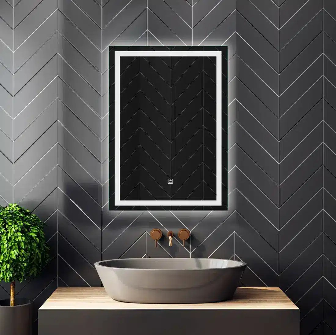 Rectangle Bathroom Vanity Mirror with Lights Sleek Design