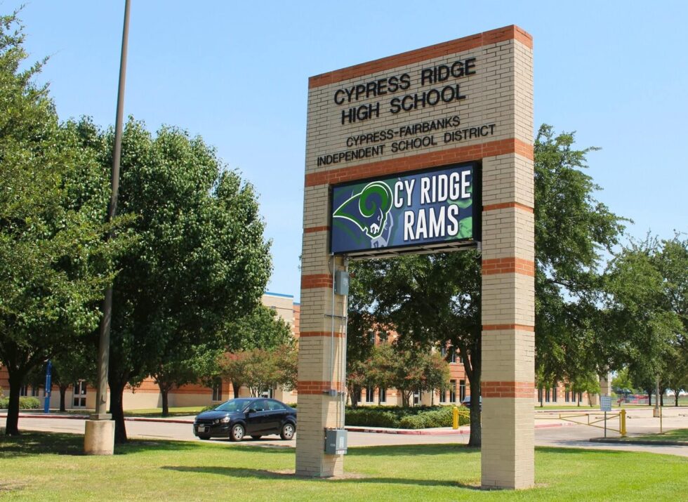 Cypress Ridge High School, CyFair ISD LED Partners Digital Displays