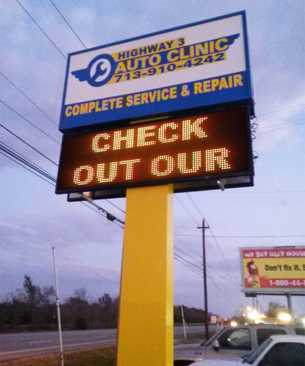 Low Cost LED Signs Graphix signs Houston