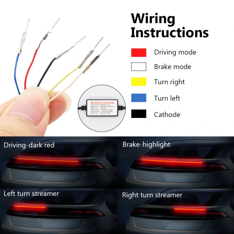 Universal LED Rear Spoiler Lip Kit for Car Trunk Dreamcolor LED Life