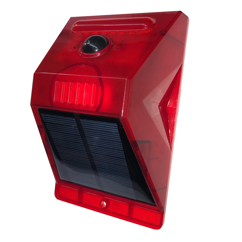 Solar LED Alarm Security Light, Motion Detector, 129db Sound Siren
