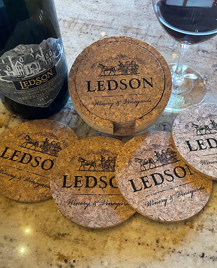 Ledson Cork Coaster Set Ledson Winery & Vineyards