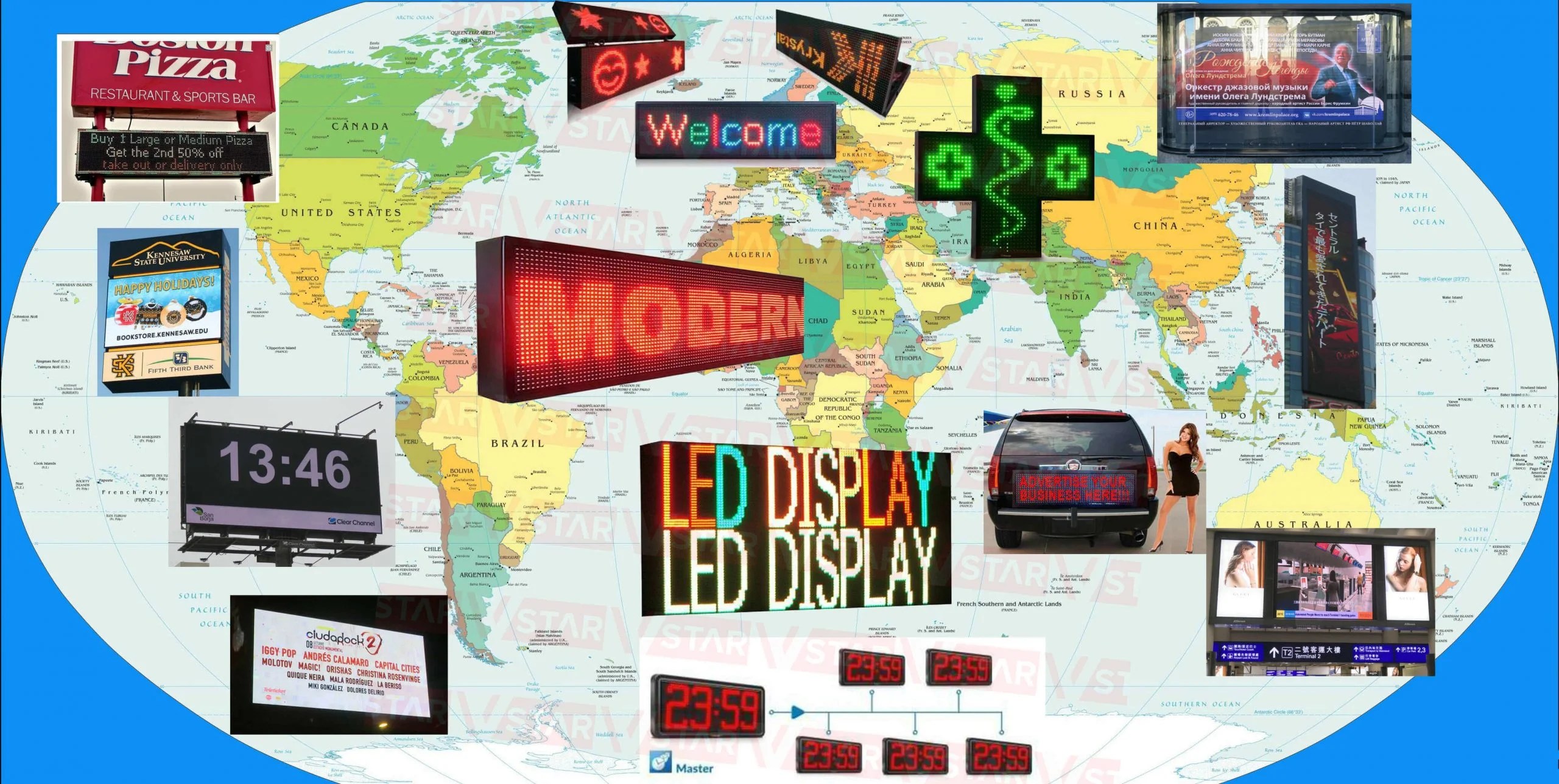 These are some different types of LED displaysVSTAR
