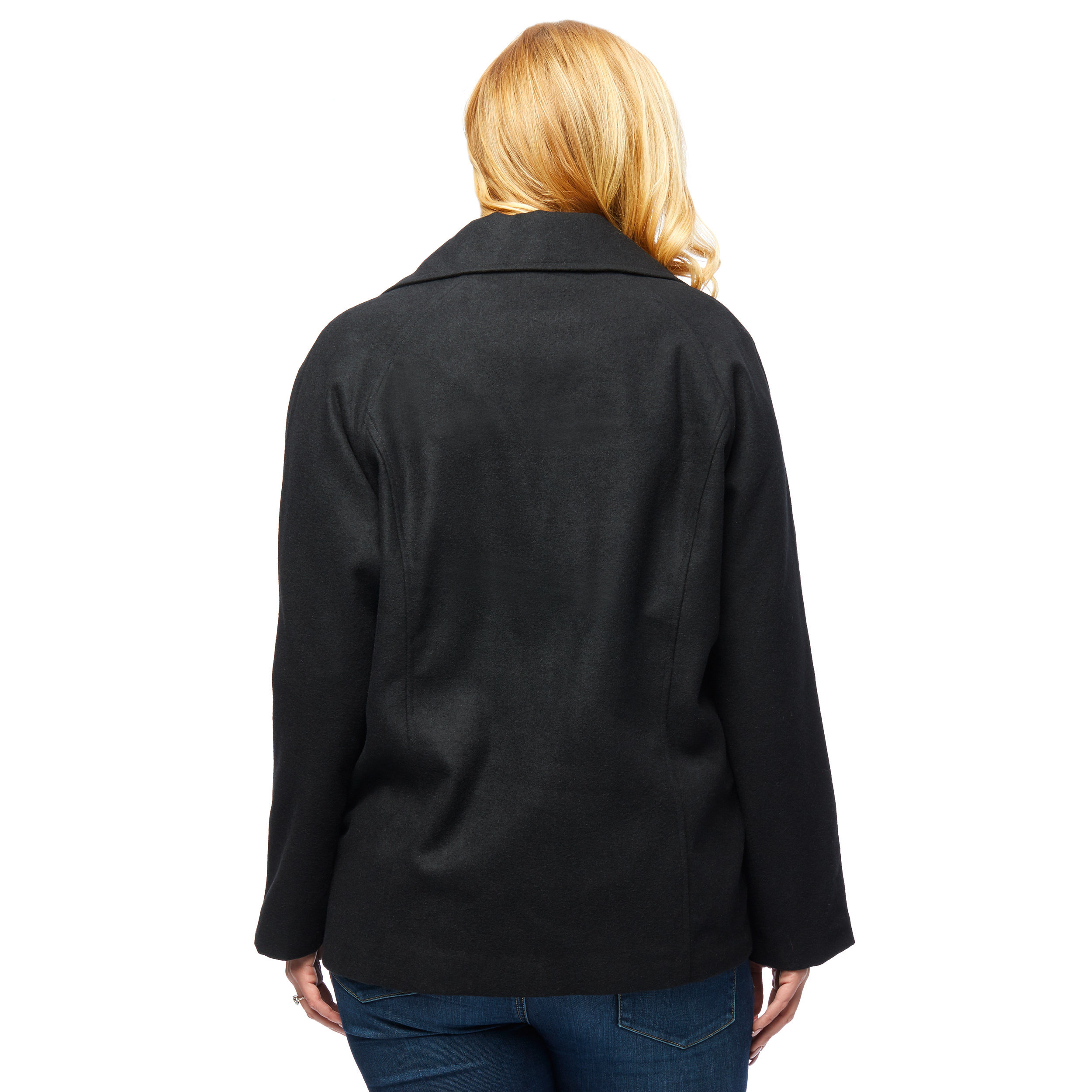 Women Single Breasted Wool Pea Coat Plus Size Women Plus Size Single