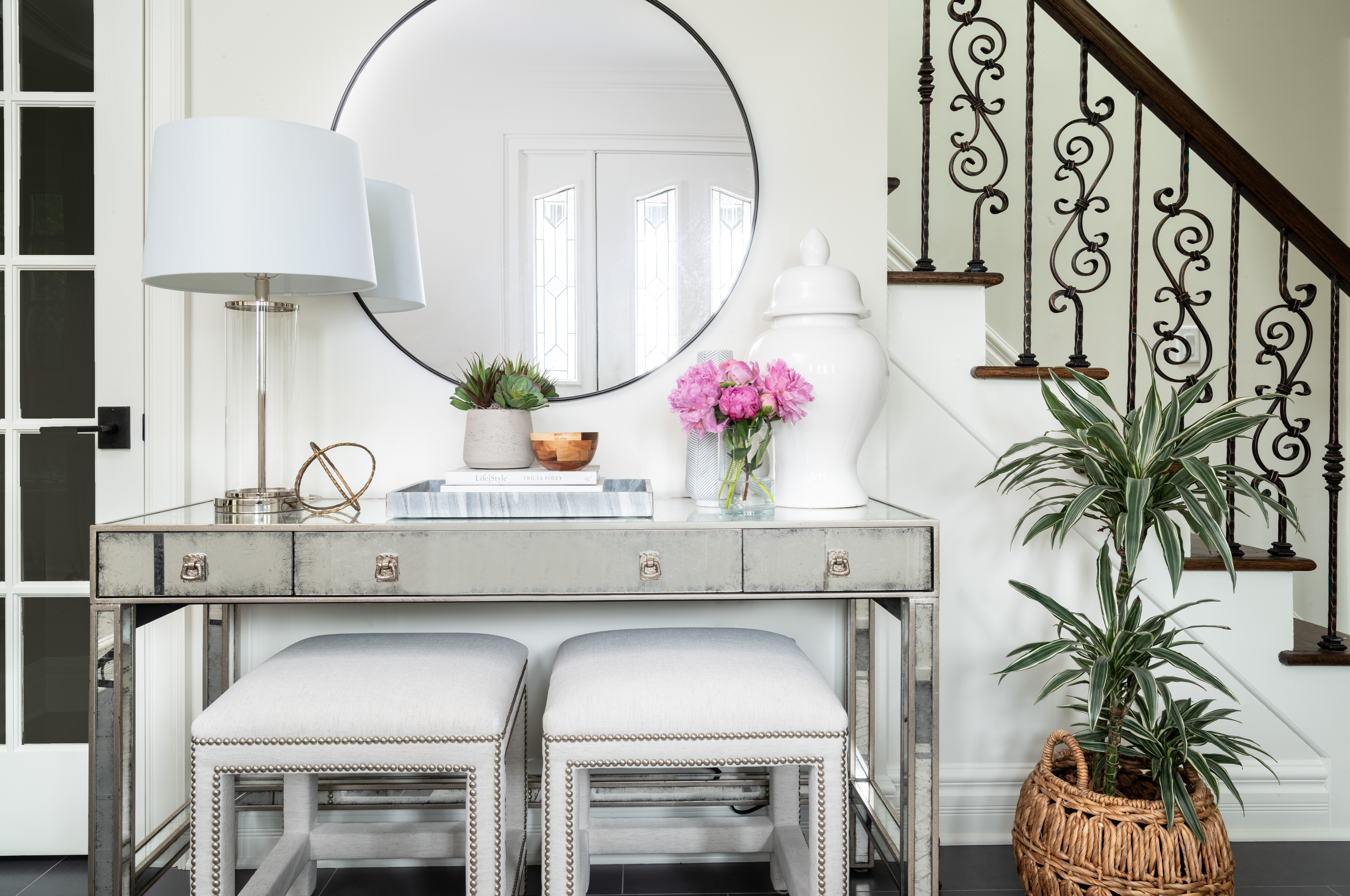 Transitional Living Room, Dining Room, & Entry Colts Neck