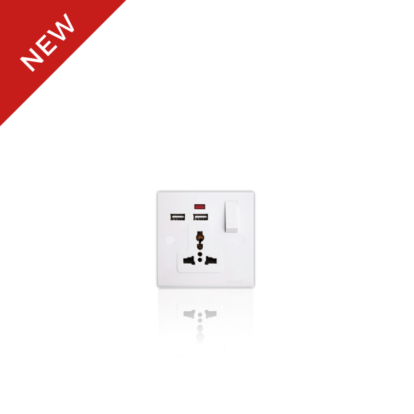 LEMAX 13A USB Switch Socket - Lee Hoe Electrical & Trading