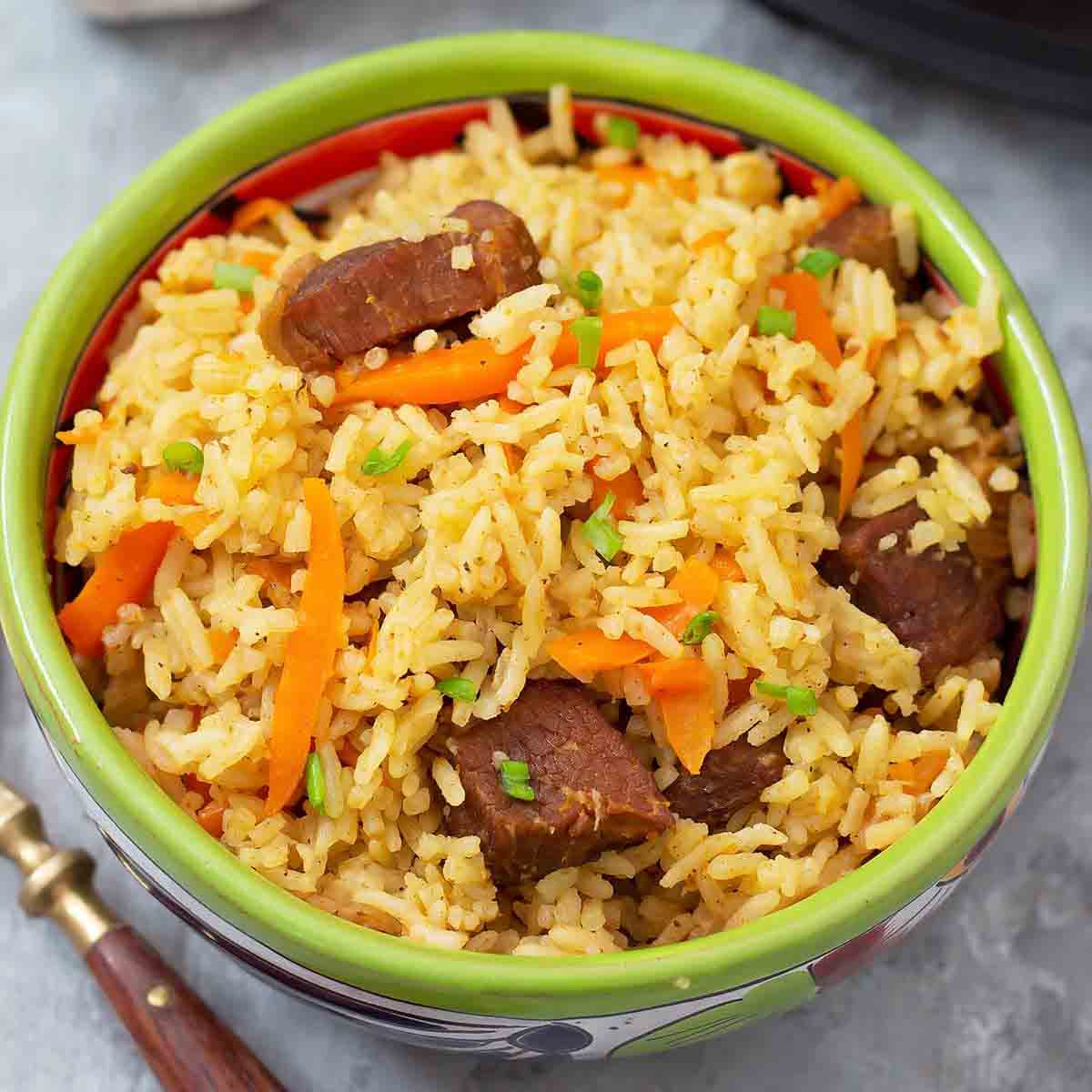 Instant Pot Rice Pilaf Beef Plov » LeelaLicious