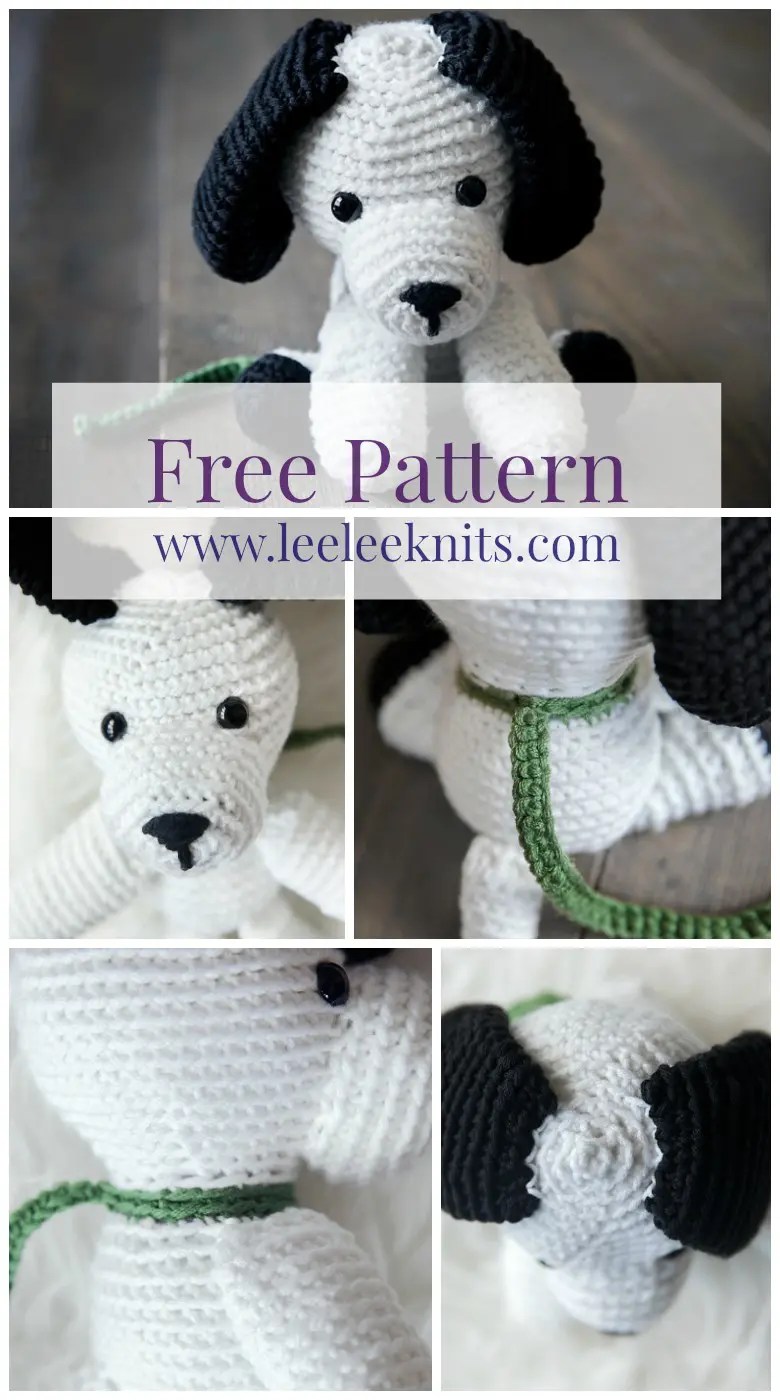 Free Crochet Puppy Pattern Includes Leash! Leelee Knits