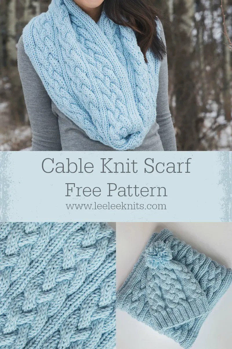 Cable Knit Scarf Pattern with Braided Cables Leelee Knits