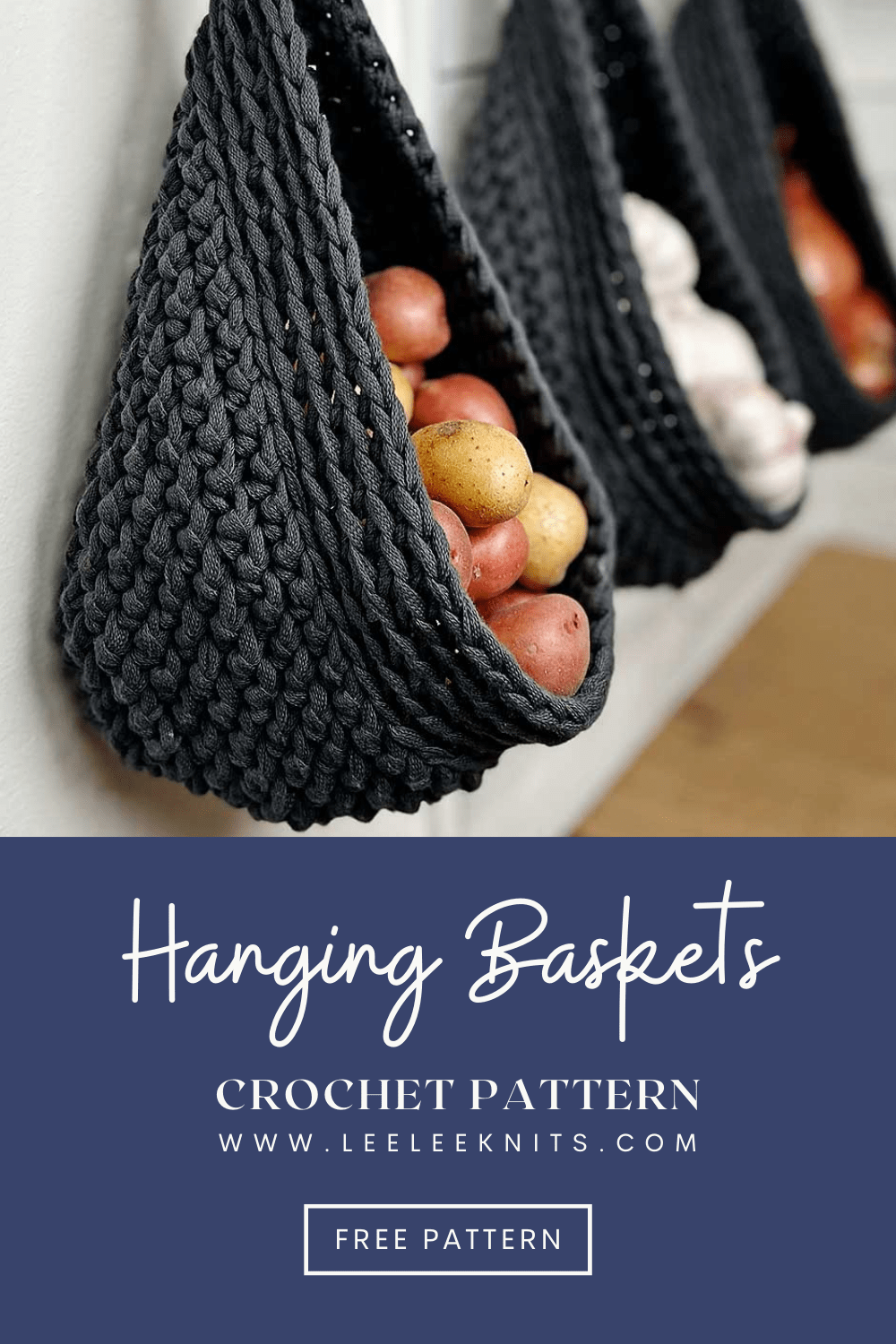 Crochet Hanging Baskets Free Pattern Leelee Knits