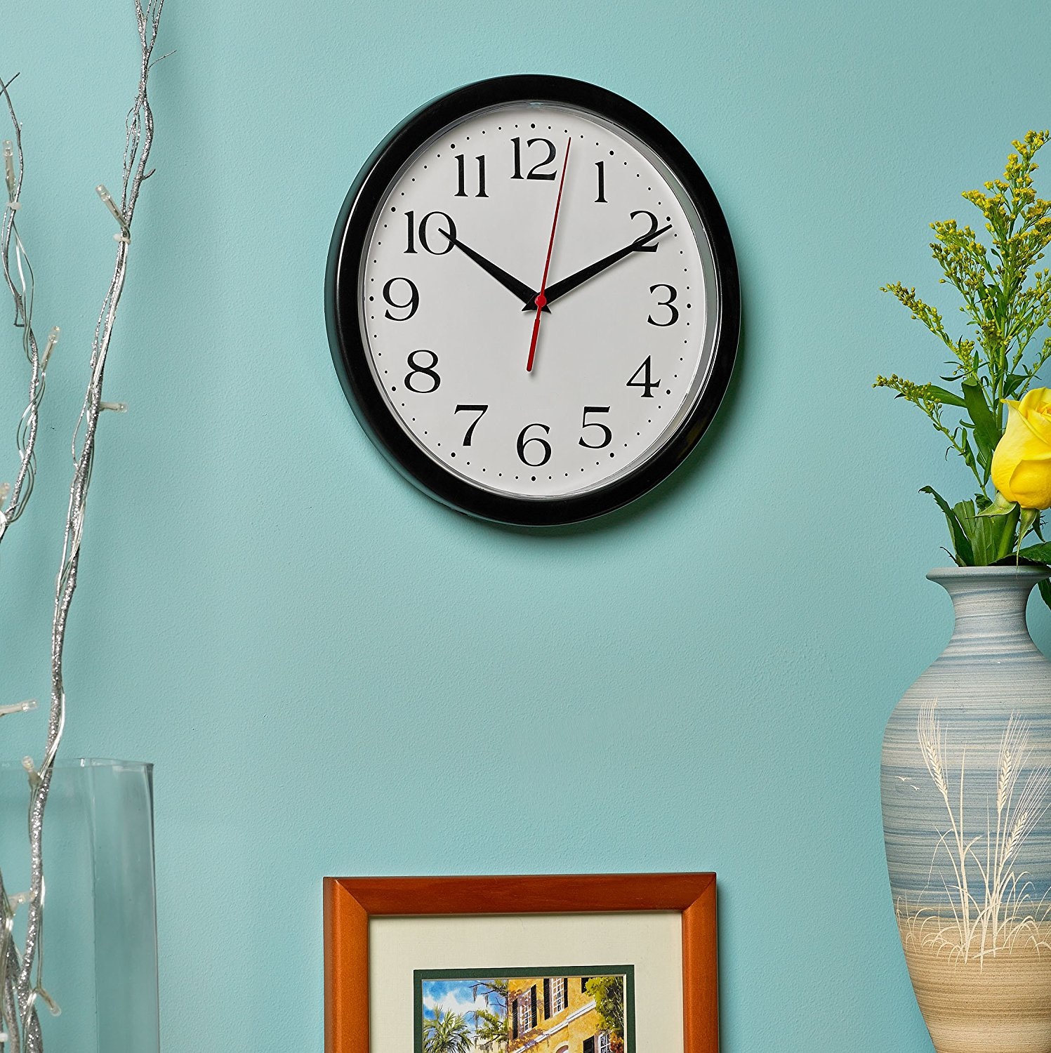 Black Wall Clock, Silent Non Ticking 10 Inch Manufacture Sourcing