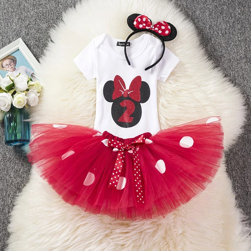 Red Mickey Mouse Birthday Outfit Leenababies